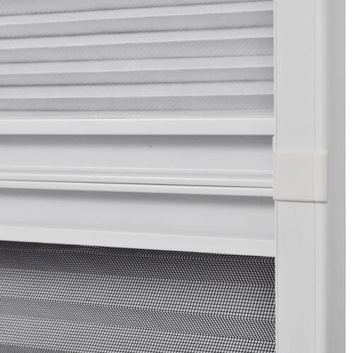 Plisseret insektnet til vinduer aluminium 80 x 100 cm med afskygning