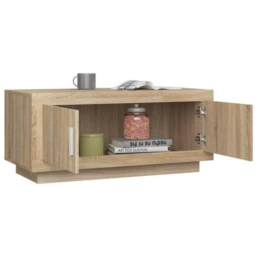 Sofabord 102x50x45 cm konstrueret træ sonoma-eg