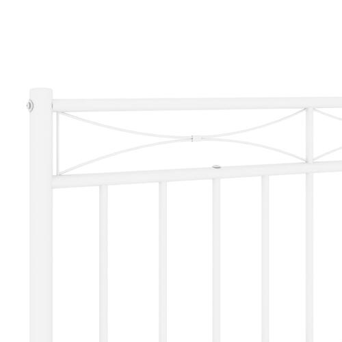 Sengegavl 180 cm metal hvid