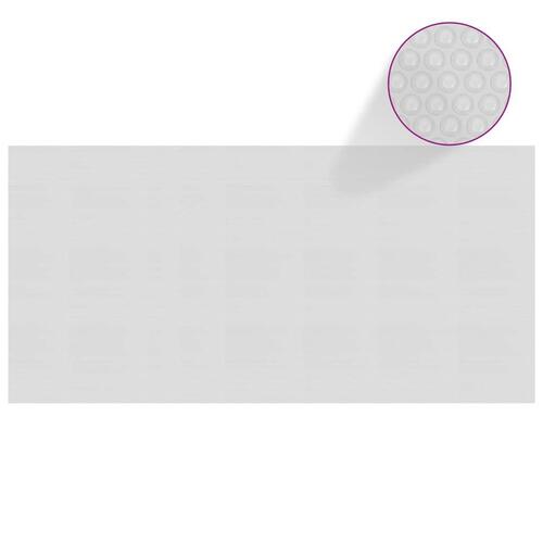 Flydende solopvarmet poolovertræk 450x220 cm PE grå