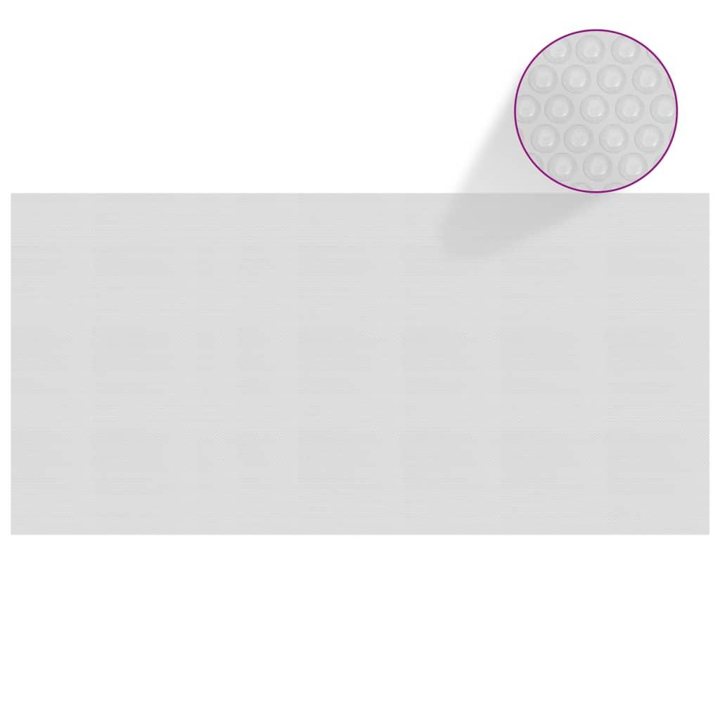 Flydende solopvarmet poolovertræk 450x220 cm PE grå