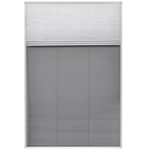 Plisseret insektnet til vinduer aluminium 80 x 120 cm med afskygning