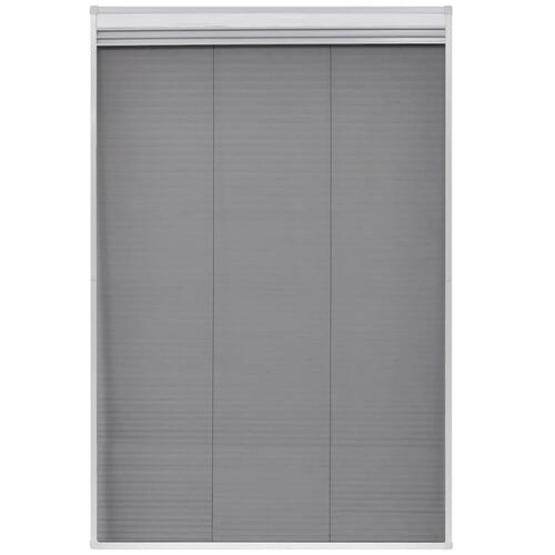 Plisseret insektnet til vinduer aluminium 80 x 120 cm med afskygning