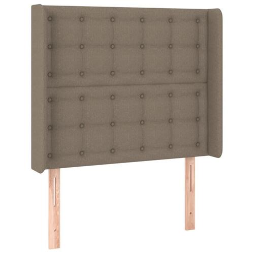 Kontinentalseng med madras 100x200 cm stof gråbrun