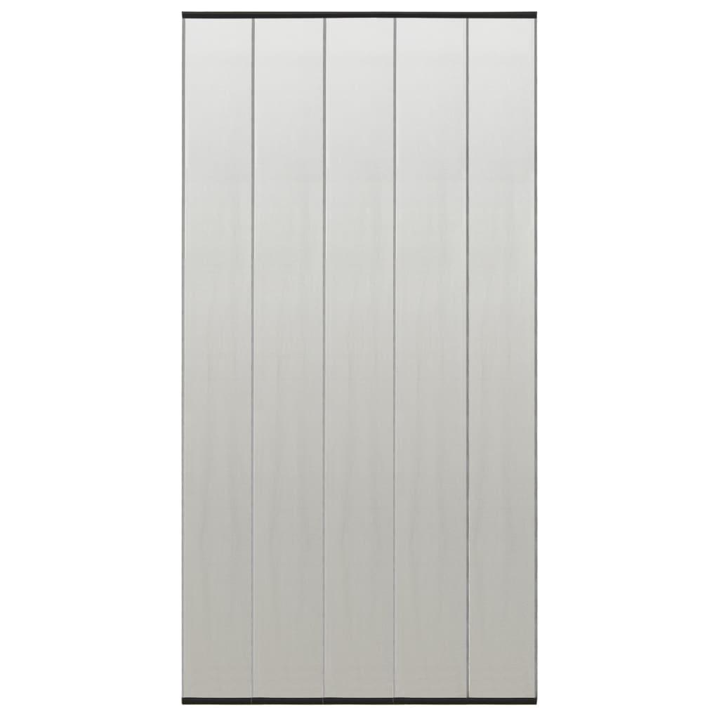 Insektskærm til dør med netgardin i 5 dele 120x240 cm sort