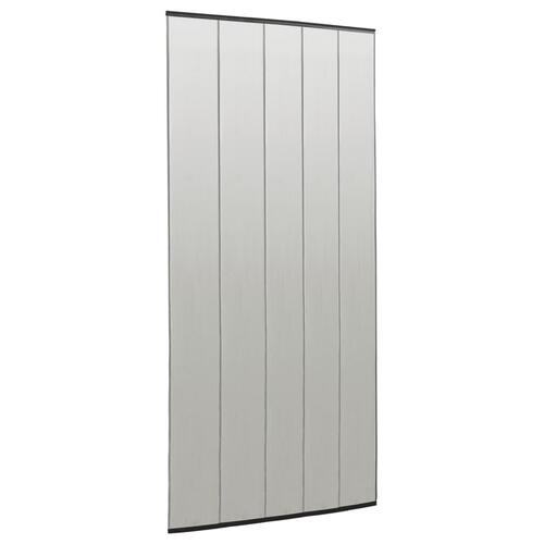 Insektskærm til dør med netgardin i 5 dele 120x240 cm sort