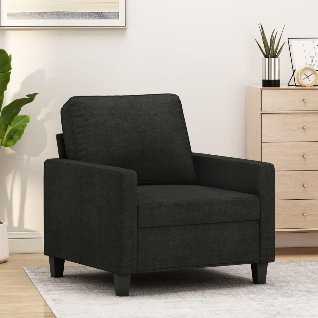 Lænestol 60 cm stof sort