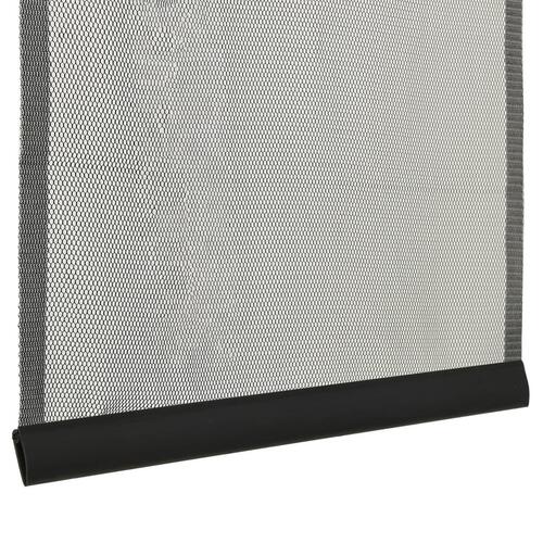 Insektskærm til dør med netgardin i 5 dele 120x240 cm sort