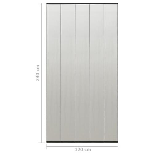 Insektskærm til dør med netgardin i 5 dele 120x240 cm sort