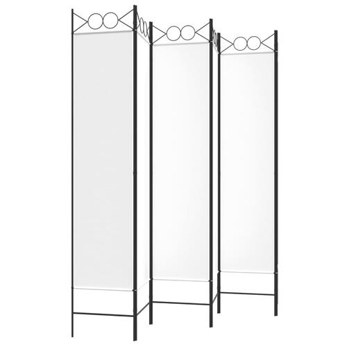 6-panels rumdeler 240x200 cm stof hvid