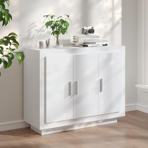 Skænk 92x35x75 cm konstrueret træ hvid