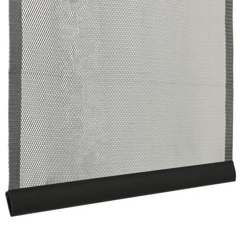 Insektnet til dør med netgardin i 10 dele 240x240 cm sort