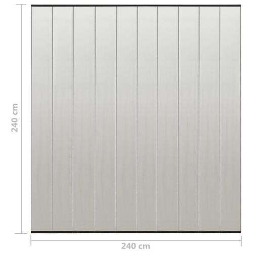 Insektnet til dør med netgardin i 10 dele 240x240 cm sort