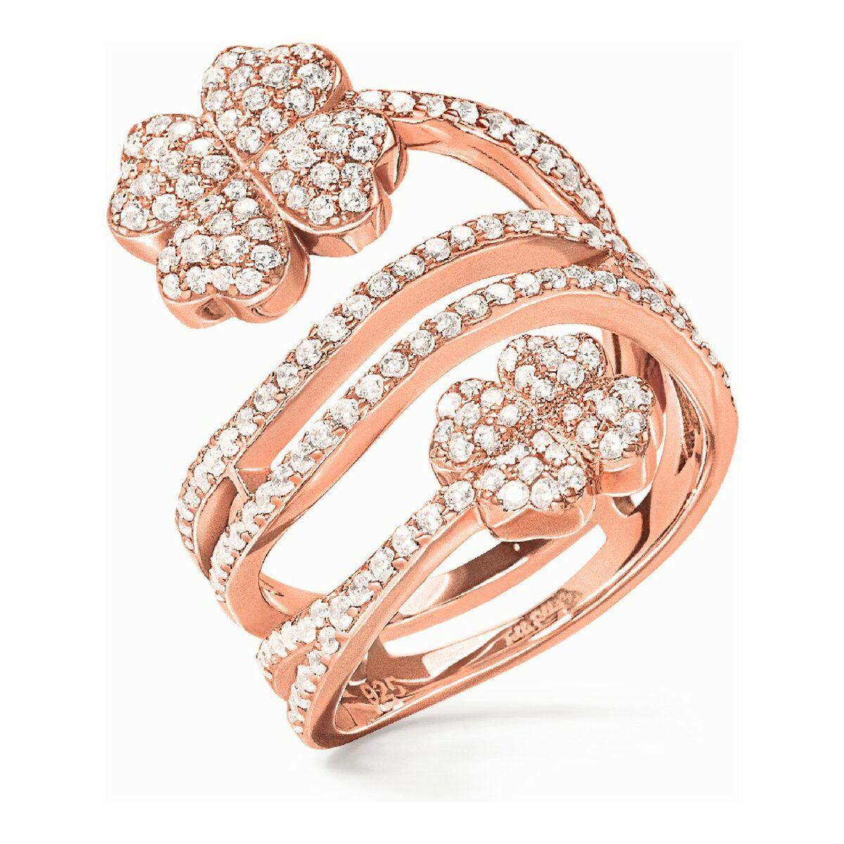 Ring til kvinder 3R17S048RC - str. 14, pink rustfrit stål