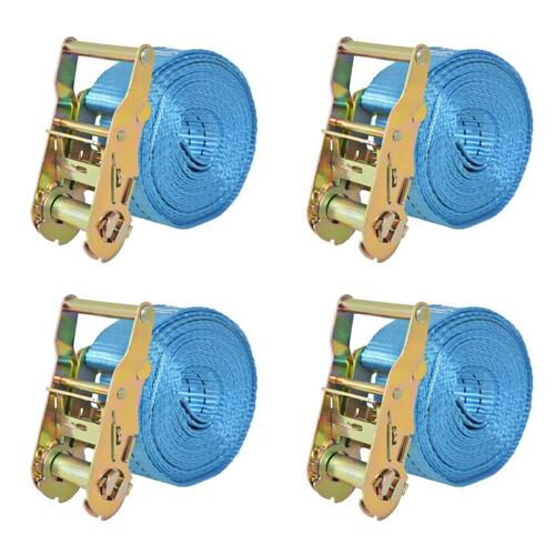 Surringsbånd 4 stk. 2 ton 6 m x 38 mm blå