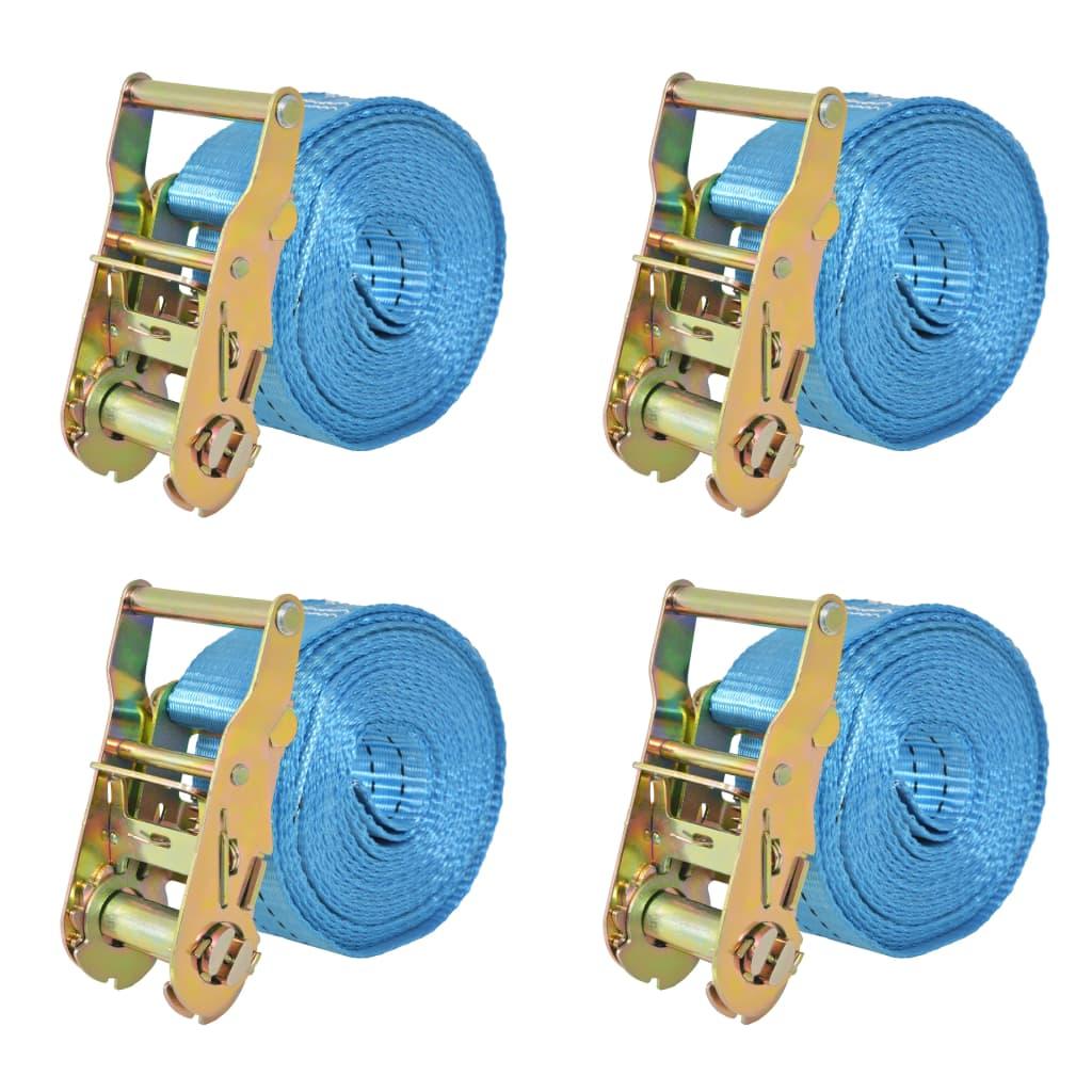 Surringsbånd 4 stk. 2 ton 6 m x 38 mm blå