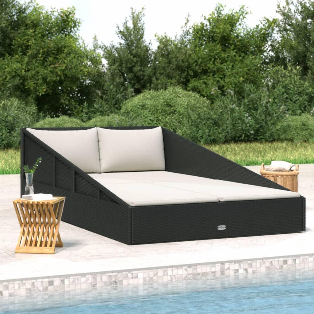 Solseng 110x200 cm polyrattan sort