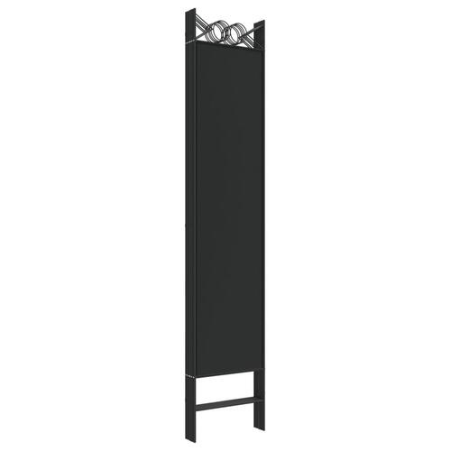 6-panels rumdeler 240x200 cm stof sort