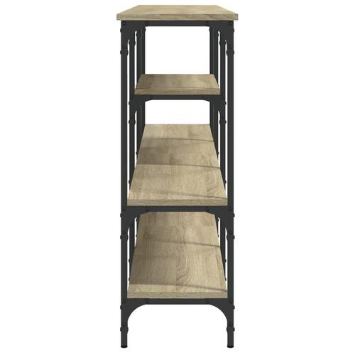 Konsolbord 160x29x80 cm konstrueret træ sonoma-eg