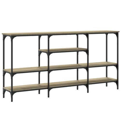 Konsolbord 160x29x80 cm konstrueret træ sonoma-eg