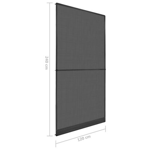 Hængslet insektnet til dør 120x240 cm antracitgrå