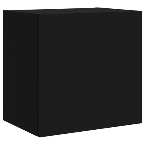 Væghængte tv-borde 2 stk. 40,5x30x40 cm konstrueret træ sort