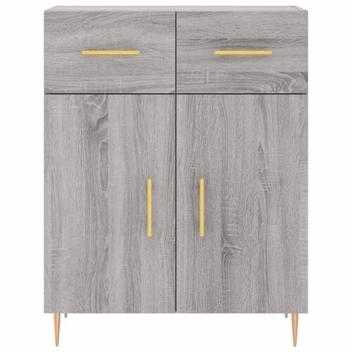 Højskab 69,5x34x180 cm konstrueret træ grå sonoma-eg
