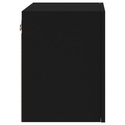 Væghængte tv-borde 2 stk. 40,5x30x40 cm konstrueret træ sort