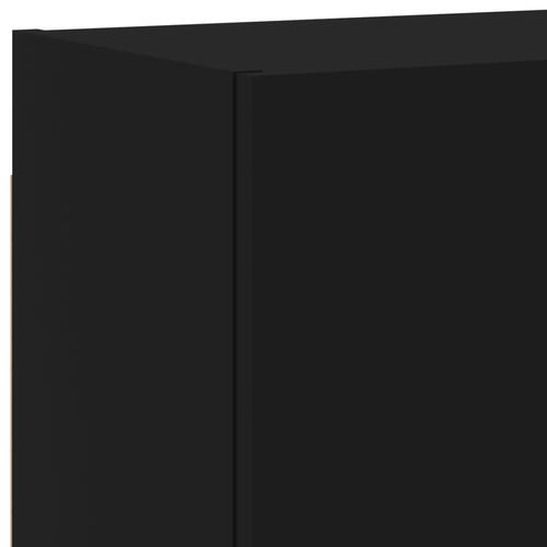 Væghængte tv-borde 2 stk. 40,5x30x40 cm konstrueret træ sort