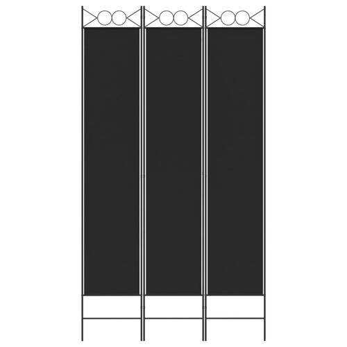 3-panels rumdeler 120x220 cm stof sort