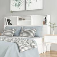 Sengegavl med opbevaring 160x19x103,5 cm hvid