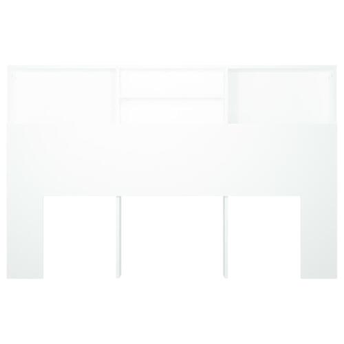Sengegavl med opbevaring 160x19x103,5 cm hvid