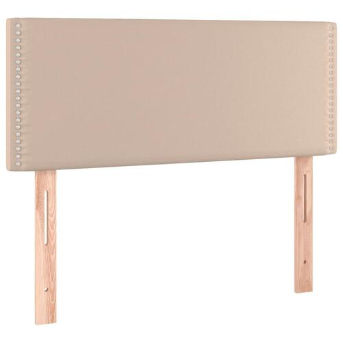 Sengegavl med LED-lys 100x5x78/88cm kunstlæder cappuccinofarvet