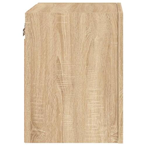 Væghængt tv-bord 2 stk. 40,5x30x40 cm konstrueret træ sonoma-eg