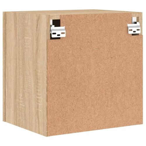Væghængt tv-bord 2 stk. 40,5x30x40 cm konstrueret træ sonoma-eg