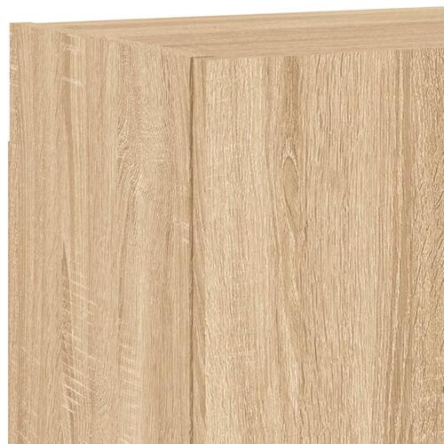 Væghængt tv-bord 2 stk. 40,5x30x40 cm konstrueret træ sonoma-eg