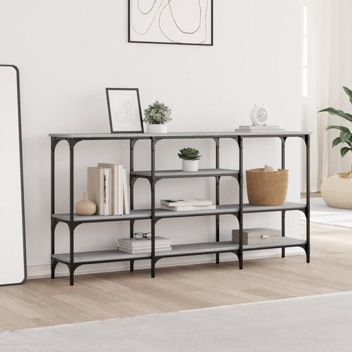 Konsolbord 160x29x80 cm konstrueret træ grå sonoma-eg
