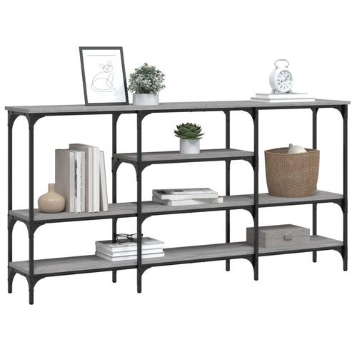 Konsolbord 160x29x80 cm konstrueret træ grå sonoma-eg