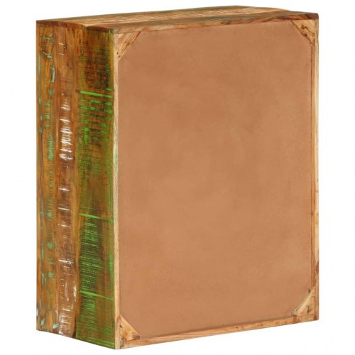 Skuffeskab 60x33x75 cm massivt genbrugstræ flerfarvet