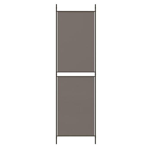 5-panels rumdeler 250x200 cm stof antracitgrå