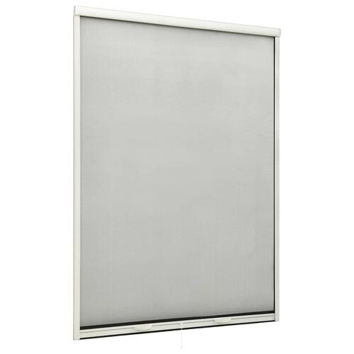 Nedrullelig insektskærm til vinduer 110x170 cm hvid