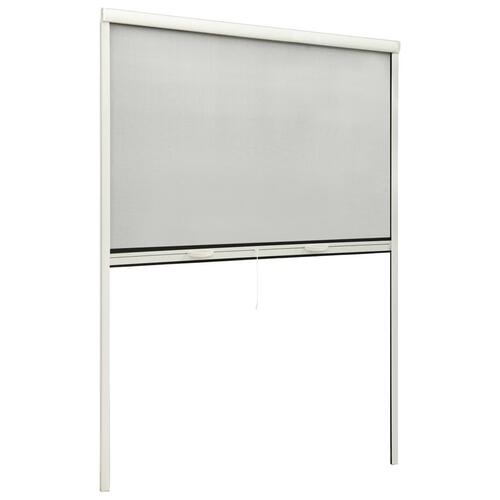 Nedrullelig insektskærm til vinduer 110x170 cm hvid