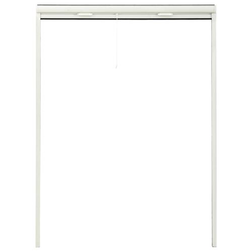 Nedrullelig insektskærm til vinduer 110x170 cm hvid
