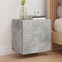 Væghængt tv-bord 2 stk. 40,5x30x40 cm konstrueret træ betongrå
