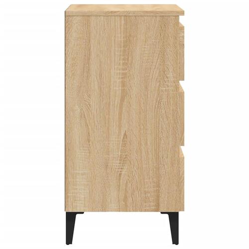 Sengeskab m. metalben 40x35x69 cm sonoma-eg