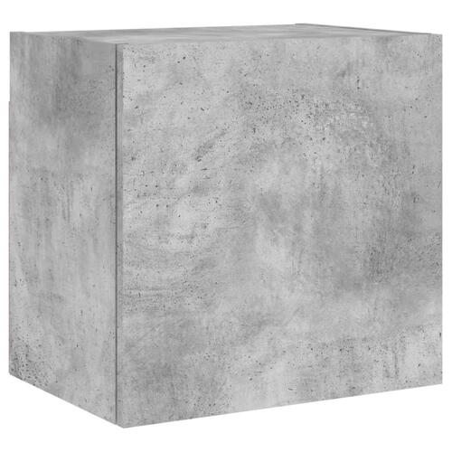 Væghængt tv-bord 2 stk. 40,5x30x40 cm konstrueret træ betongrå