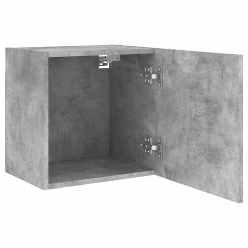 Væghængt tv-bord 2 stk. 40,5x30x40 cm konstrueret træ betongrå