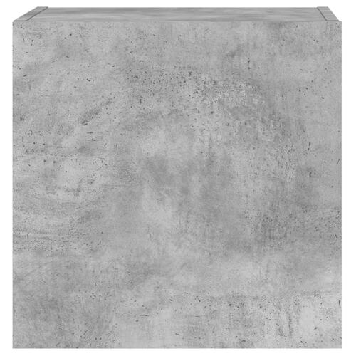Væghængt tv-bord 2 stk. 40,5x30x40 cm konstrueret træ betongrå