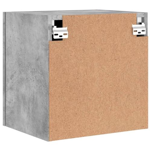 Væghængt tv-bord 2 stk. 40,5x30x40 cm konstrueret træ betongrå