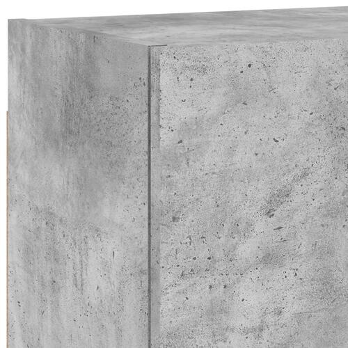 Væghængt tv-bord 2 stk. 40,5x30x40 cm konstrueret træ betongrå